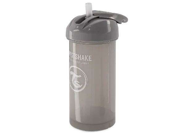 Снимка на Чаша със сламка Twistshake 360 мл 6+ м Pastel Grey