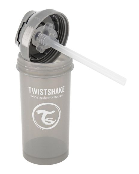 Снимка на Чаша със сламка Twistshake 360 мл 6+ м Pastel Grey