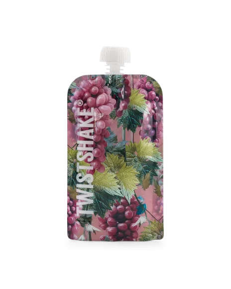 Снимка на Торбички за пюрета Twistshake 220 мл, комплект 5 бр. Mango Passion Fruit Strawberry Grape Coconut