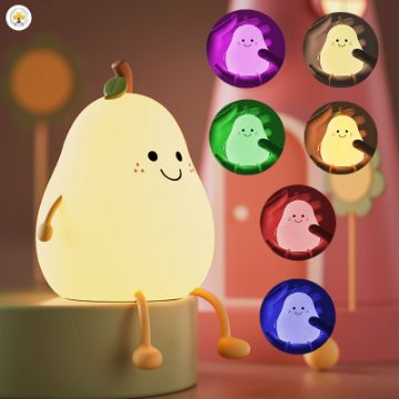 Снимка на Силиконова нощна лампа круша